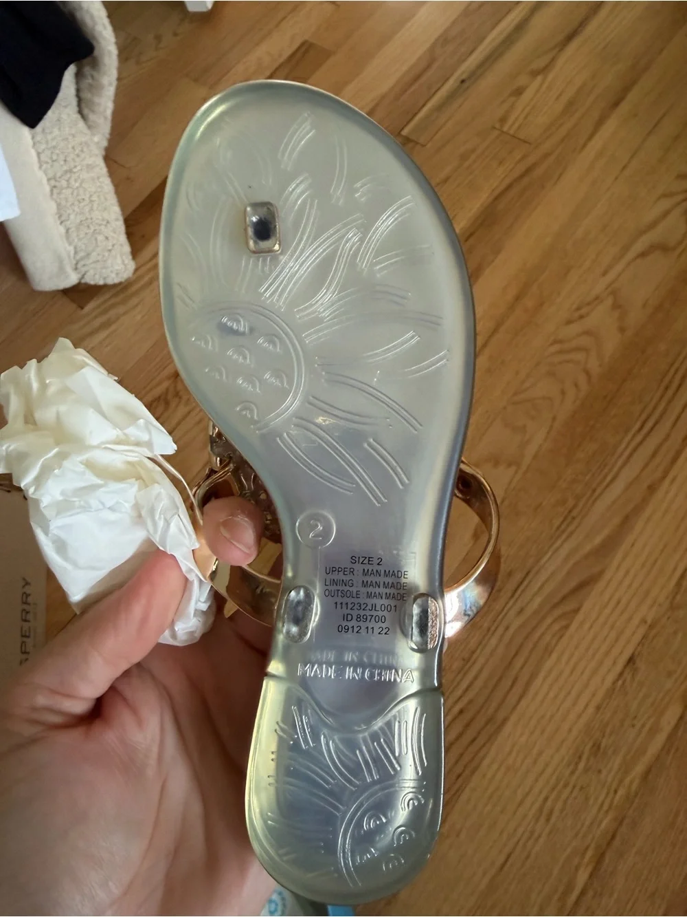 Jack Rogers shiny metallic